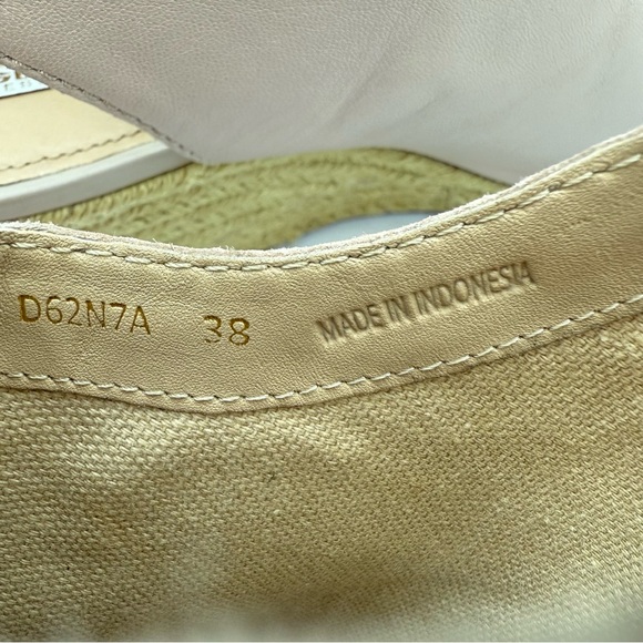 Geox Respira D Soleil Blush Pink Wedge Platform Espadrilles Peep Toes Size 38 - Picture 3 of 16